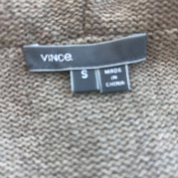 Vince Tan Beige Hooded Yak / Wool  Open Cardigan Sweater Womens Size Small - Picture 5 of 5